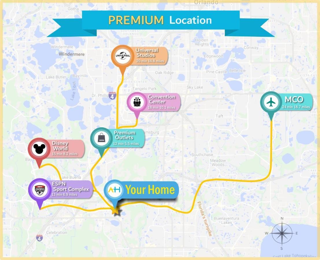 Homey 2Br Condo With 2 Clubhouses & Waterpark Kissimmee Kültér fotó